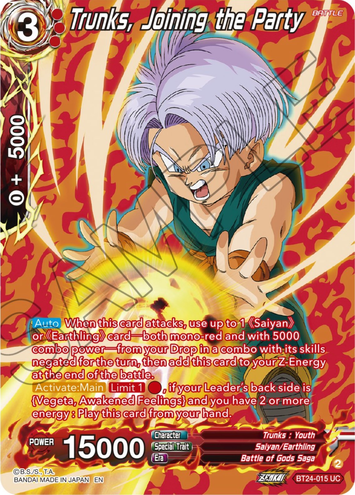 Trunks, Joining the Party (Collector Booster) (BT24-015) [Beyond Generations] | Mindsight Gaming