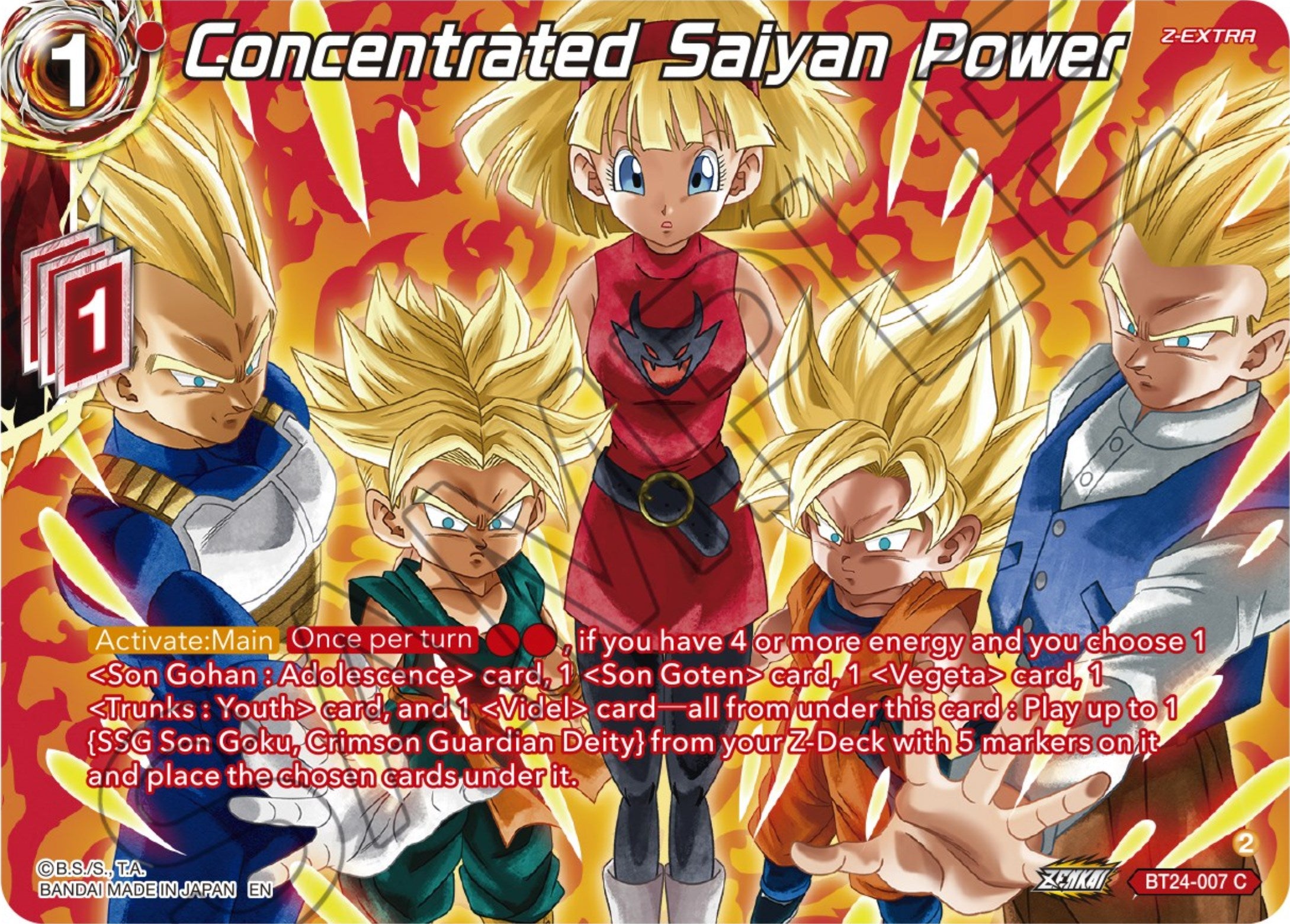 Concentrated Saiyan Power (Collector Booster) (BT24-007) [Beyond Generations] | Mindsight Gaming