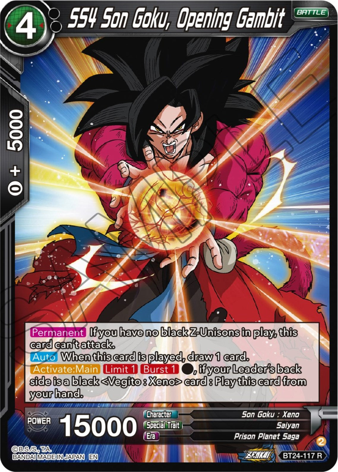 SS4 Son Goku, Opening Gambit (BT24-117) [Beyond Generations] | Mindsight Gaming
