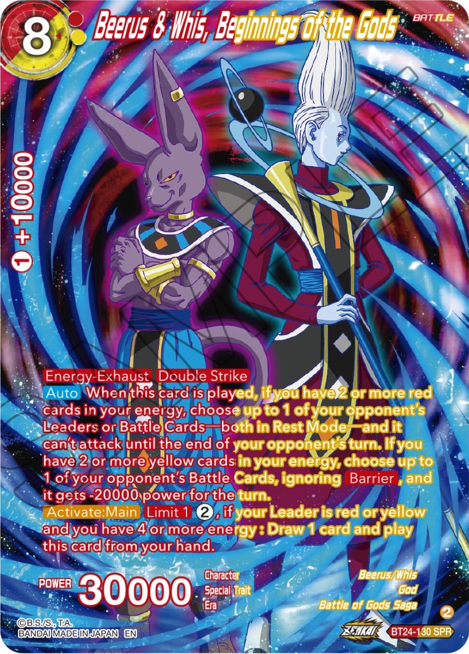 Beerus & Whis, Beginnings of the Gods (SPR) (BT24-130) [Beyond Generations] | Mindsight Gaming