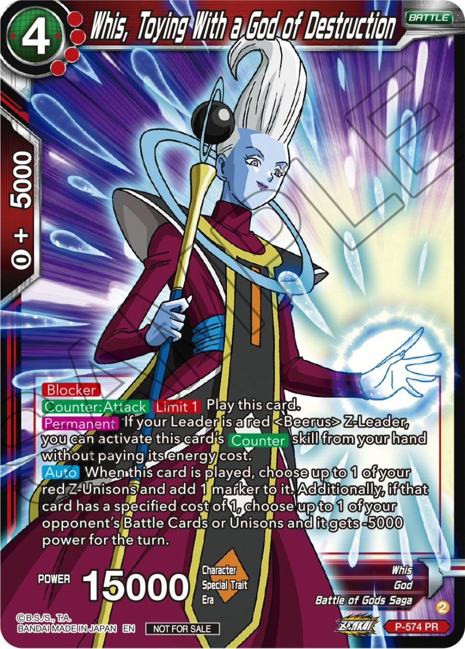 Whis, Toying With a God of Destruction (Zenkai Series Tournament Pack Vol.7) (P-574) [Tournament Promotion Cards] | Mindsight Gaming