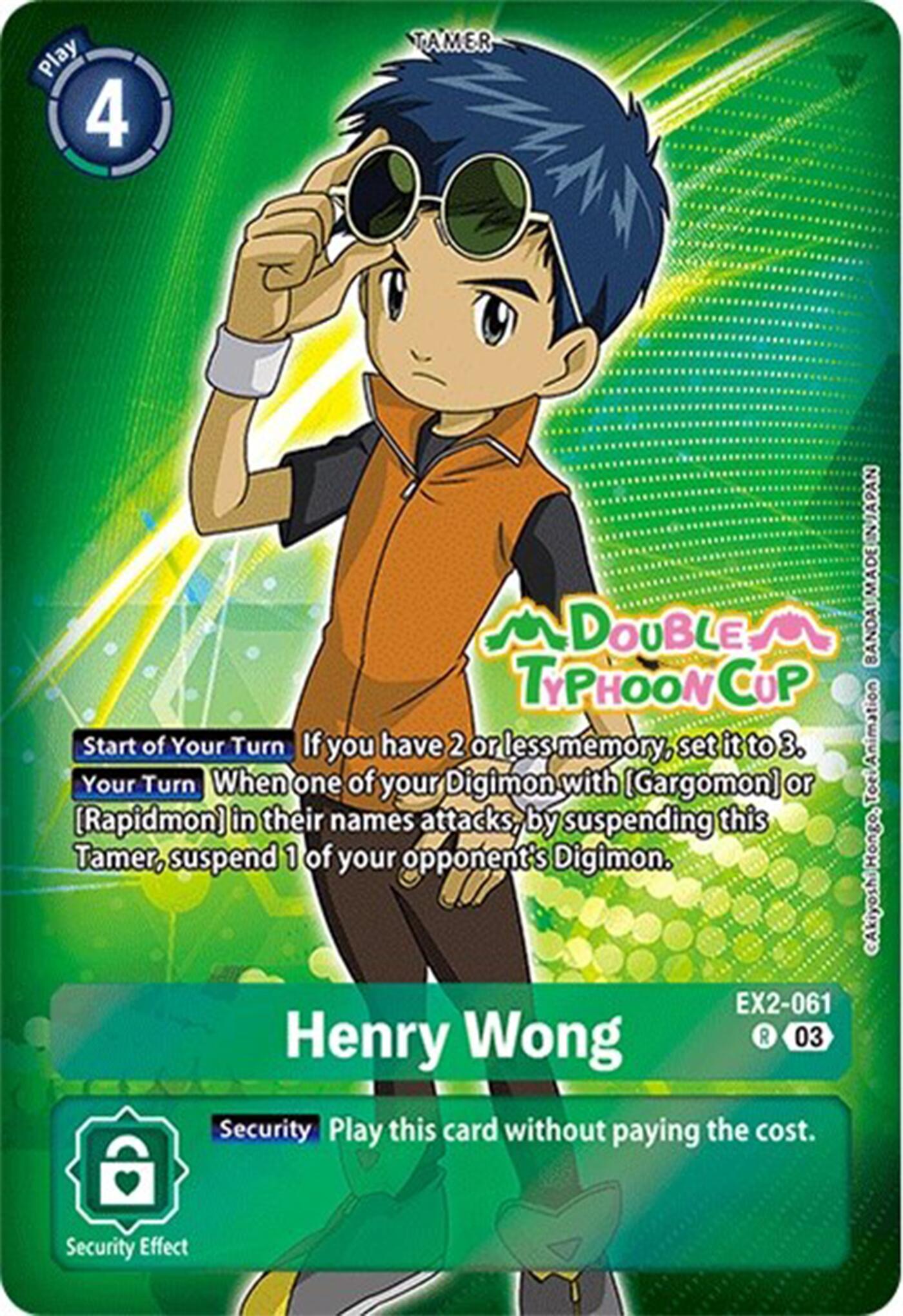 Henry Wong [EX2-061] (Reprint) [Starter Deck: Double Typhoon Advanced Deck Set Pre-Release Cards] | Mindsight Gaming