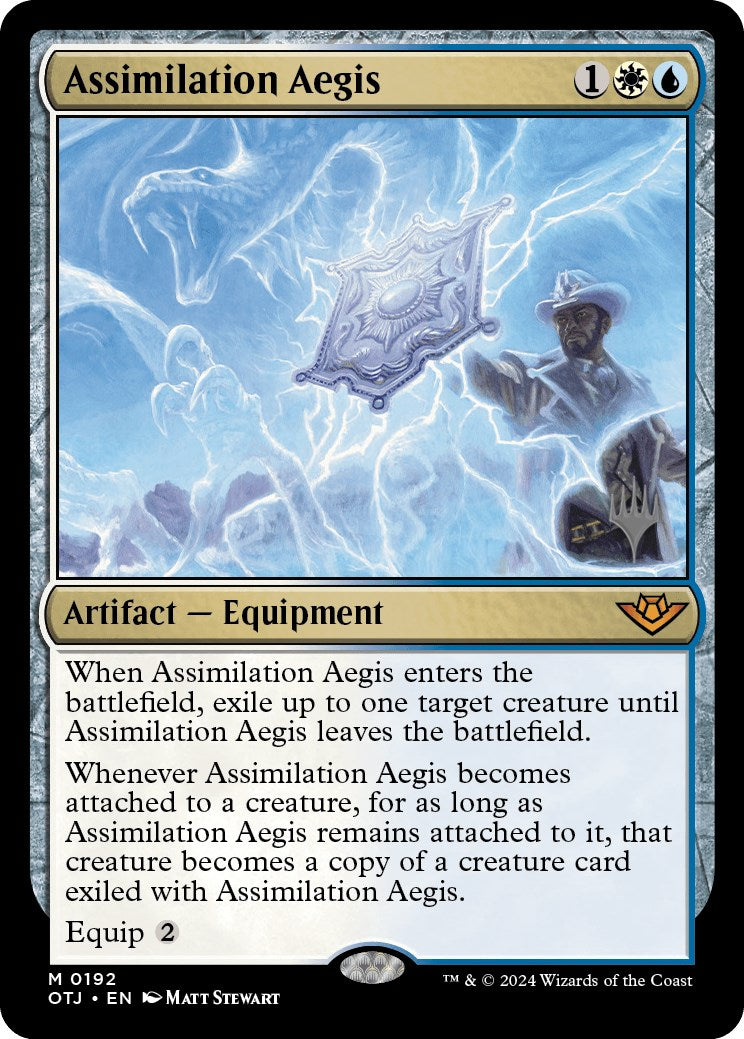 Assimilation Aegis (Promo Pack) [Outlaws of Thunder Junction Promos] | Mindsight Gaming