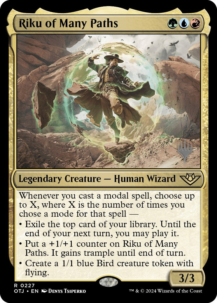 Riku of Many Paths (Promo Pack) [Outlaws of Thunder Junction Promos] | Mindsight Gaming