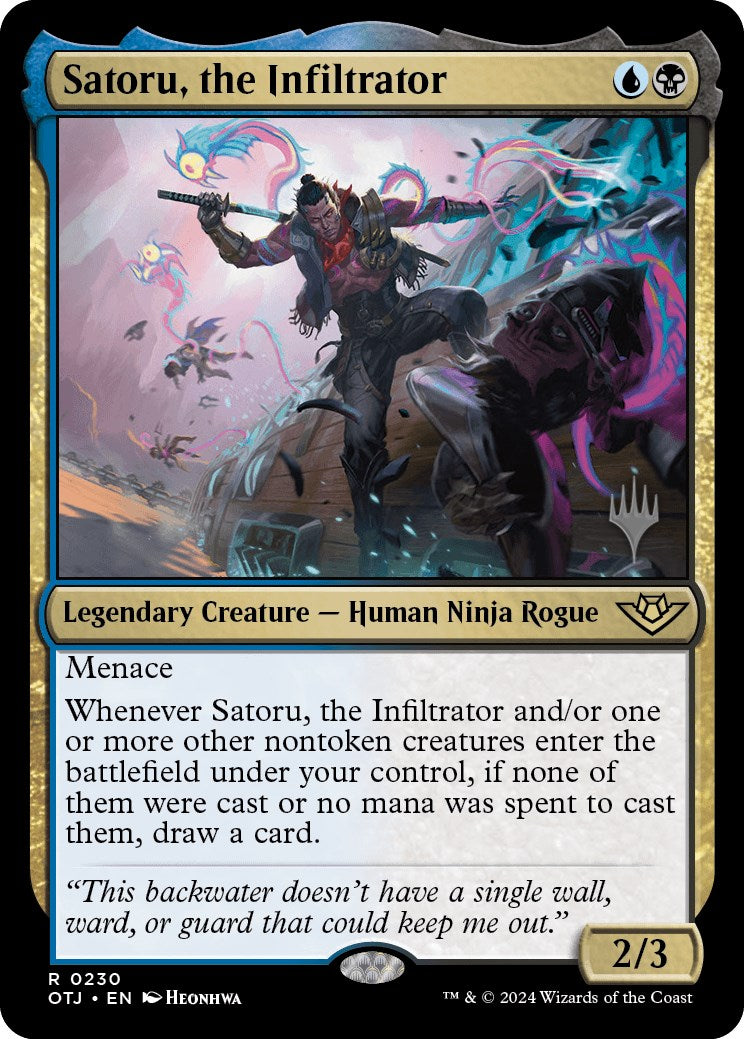 Satoru, the Infiltrator (Promo Pack) [Outlaws of Thunder Junction Promos] | Mindsight Gaming