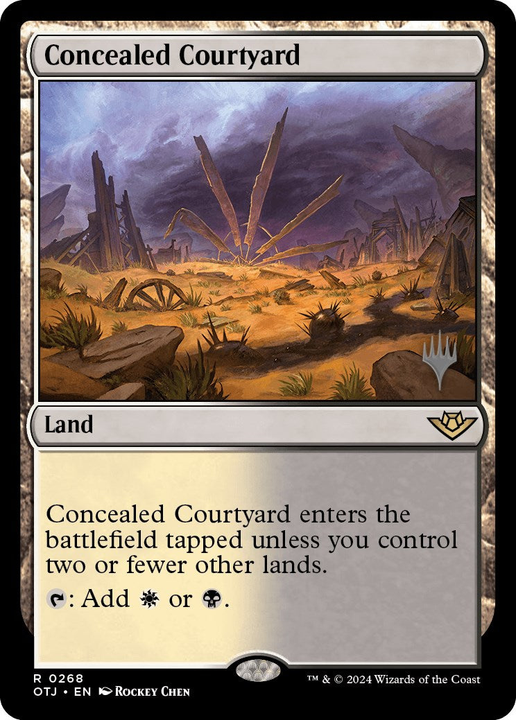 Concealed Courtyard (Promo Pack) [Outlaws of Thunder Junction Promos] | Mindsight Gaming