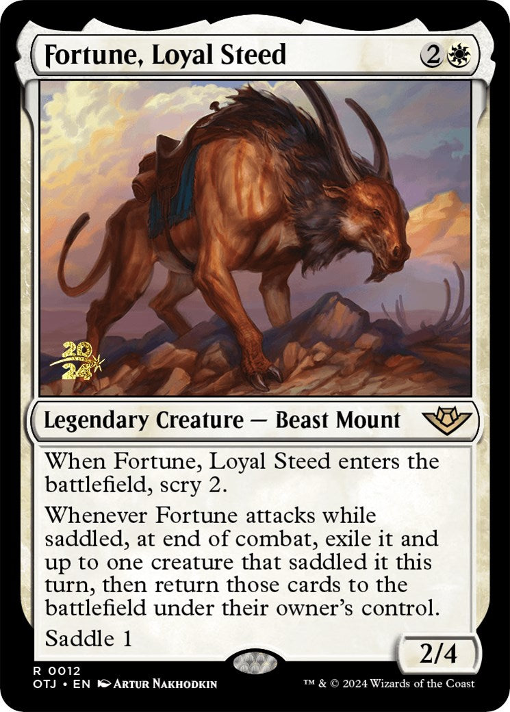 Fortune, Loyal Steed [Outlaws of Thunder Junction Prerelease Promos] | Mindsight Gaming