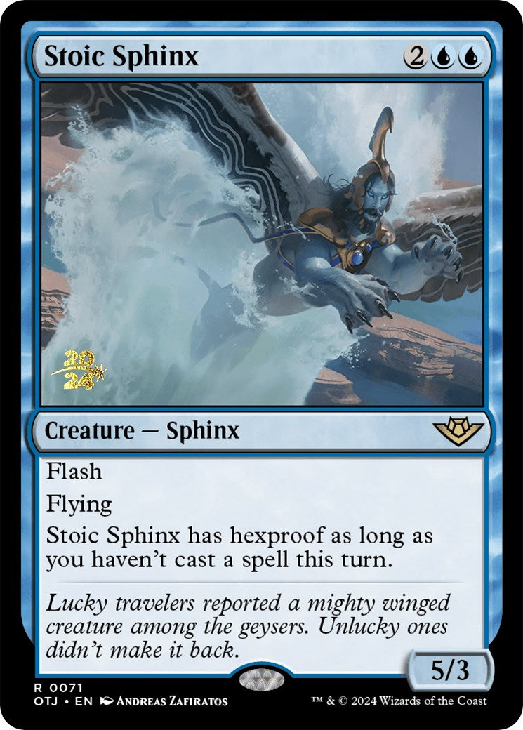Stoic Sphinx [Outlaws of Thunder Junction Prerelease Promos] | Mindsight Gaming