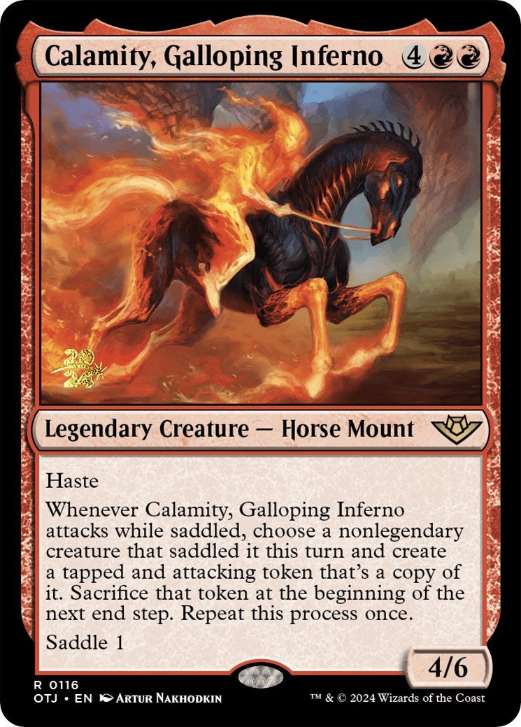 Calamity, Galloping Inferno [Outlaws of Thunder Junction Prerelease Promos] | Mindsight Gaming