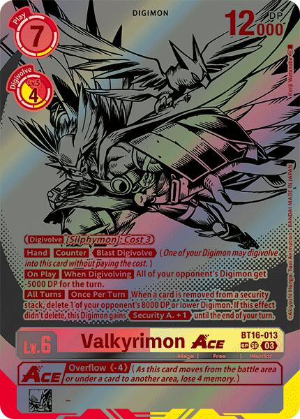 Valkyrimon Ace [BT16-013] (Textured) [Beginning Observer] | Mindsight Gaming