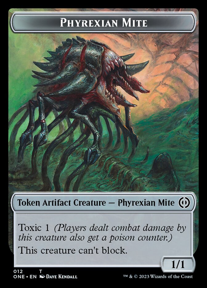Rebel // Phyrexian Mite (012) Double-Sided Token [Phyrexia: All Will Be One Tokens] | Mindsight Gaming