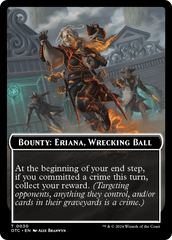Bounty: Eriana, Wrecking Ball // Bounty Rules Double-Sided Token [Outlaws of Thunder Junction Commander Tokens] | Mindsight Gaming