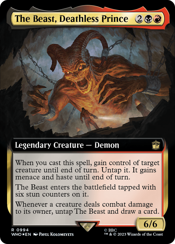 The Beast, Deathless Prince (Extended Art) (Surge Foil) [Doctor Who] | Mindsight Gaming