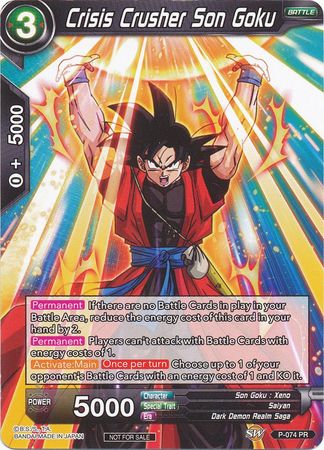 Crisis Crusher Son Goku (P-074) [Promotion Cards] | Mindsight Gaming