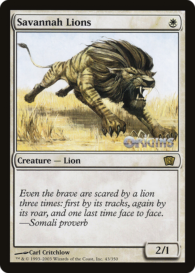 Savannah Lions (Origins 2003) [Oversize Cards] | Mindsight Gaming