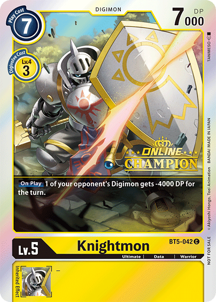 Knightmon [BT5-042] (Online Champion) [Battle of Omni Promos] | Mindsight Gaming