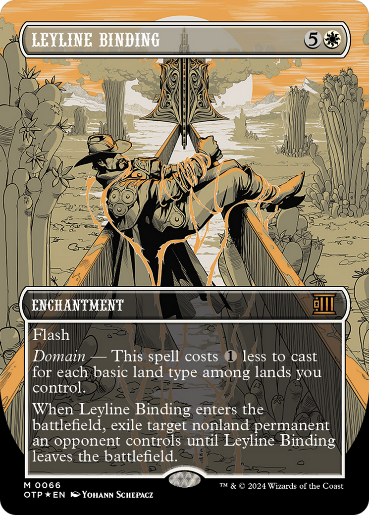 Leyline Binding (Textured Foil) [Outlaws of Thunder Junction: Breaking News] | Mindsight Gaming