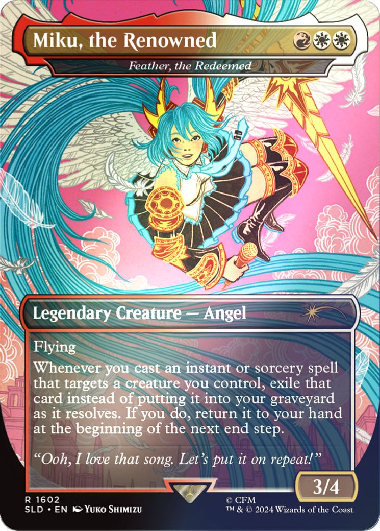 Miku, the Renowned - Feather, the Redeemed (Rainbow Foil) [Secret Lair Drop Series] | Mindsight Gaming