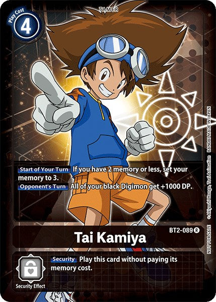 Tai Kamiya [BT2-089] (Official Tournament Pack Vol.3) [Release Special Booster Promos] | Mindsight Gaming