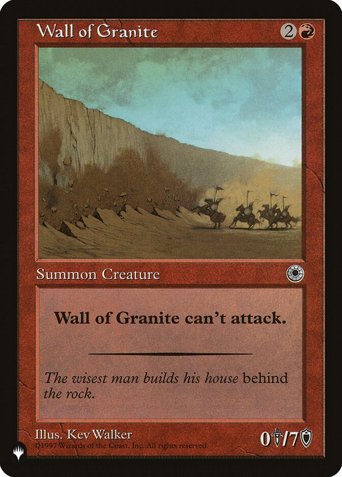 Wall of Granite [The List] | Mindsight Gaming