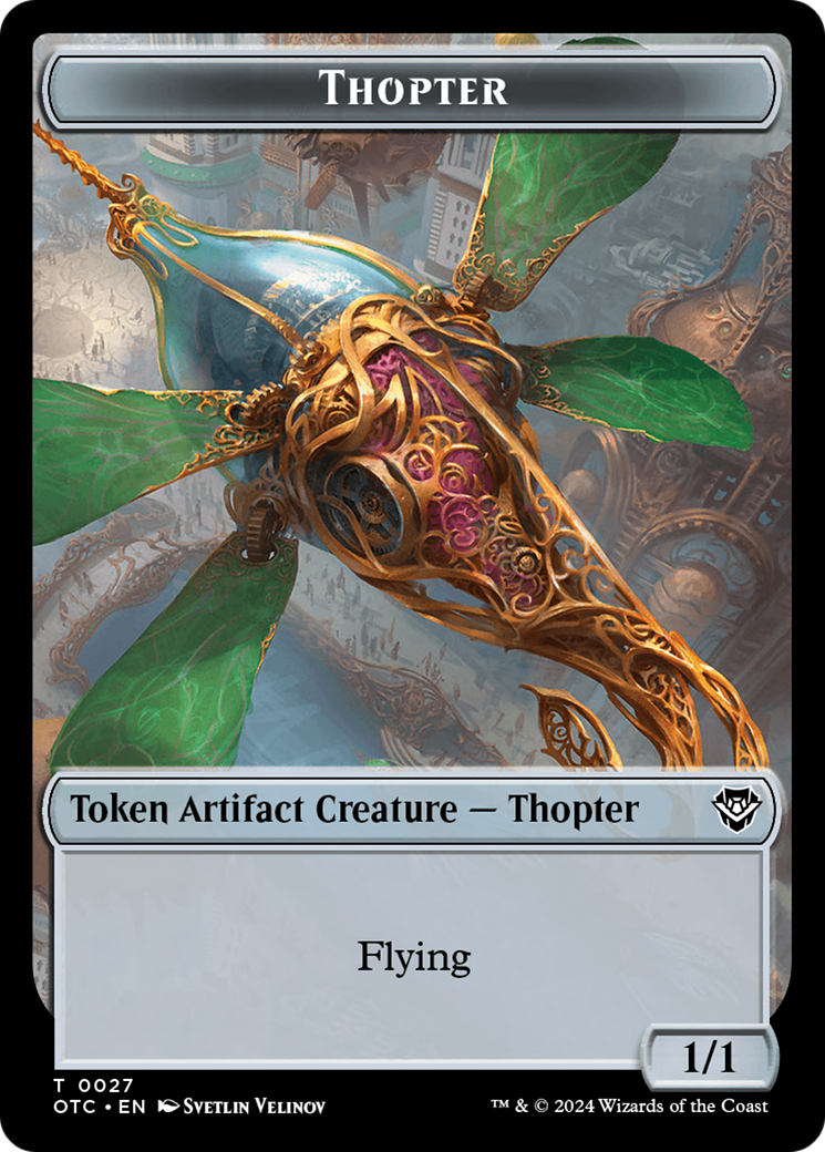 Thopter // Treasure Double-Sided Token [Outlaws of Thunder Junction Commander Tokens] | Mindsight Gaming