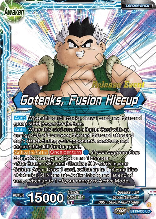 Son Goten & Trunks // Gotenks, Fusion Hiccup (Fighter's Ambition Holiday Pack) (BT19-035) [Tournament Promotion Cards] | Mindsight Gaming