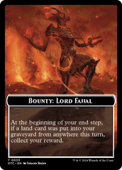 Bounty: Lord Fajjal // Bounty Rules Double-Sided Token [Outlaws of Thunder Junction Commander Tokens] | Mindsight Gaming