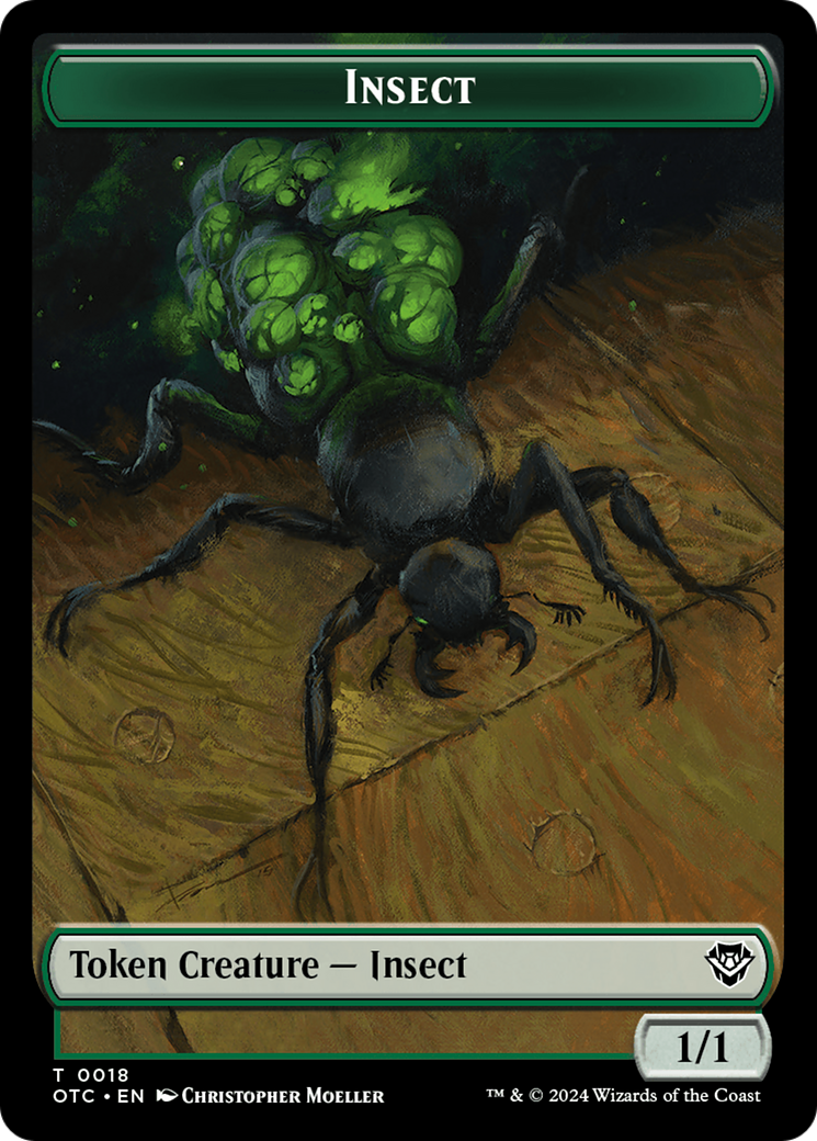 Insect // Elemental (0017) Double-Sided Token [Outlaws of Thunder Junction Commander Tokens] | Mindsight Gaming