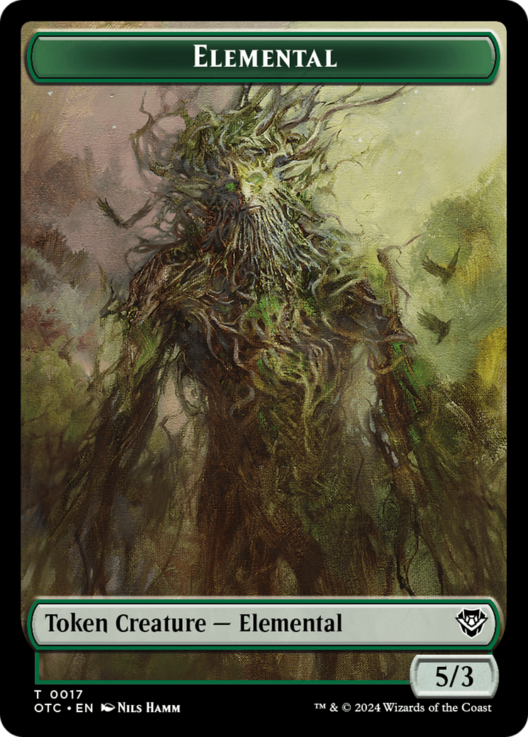 Insect // Elemental (0017) Double-Sided Token [Outlaws of Thunder Junction Commander Tokens] | Mindsight Gaming