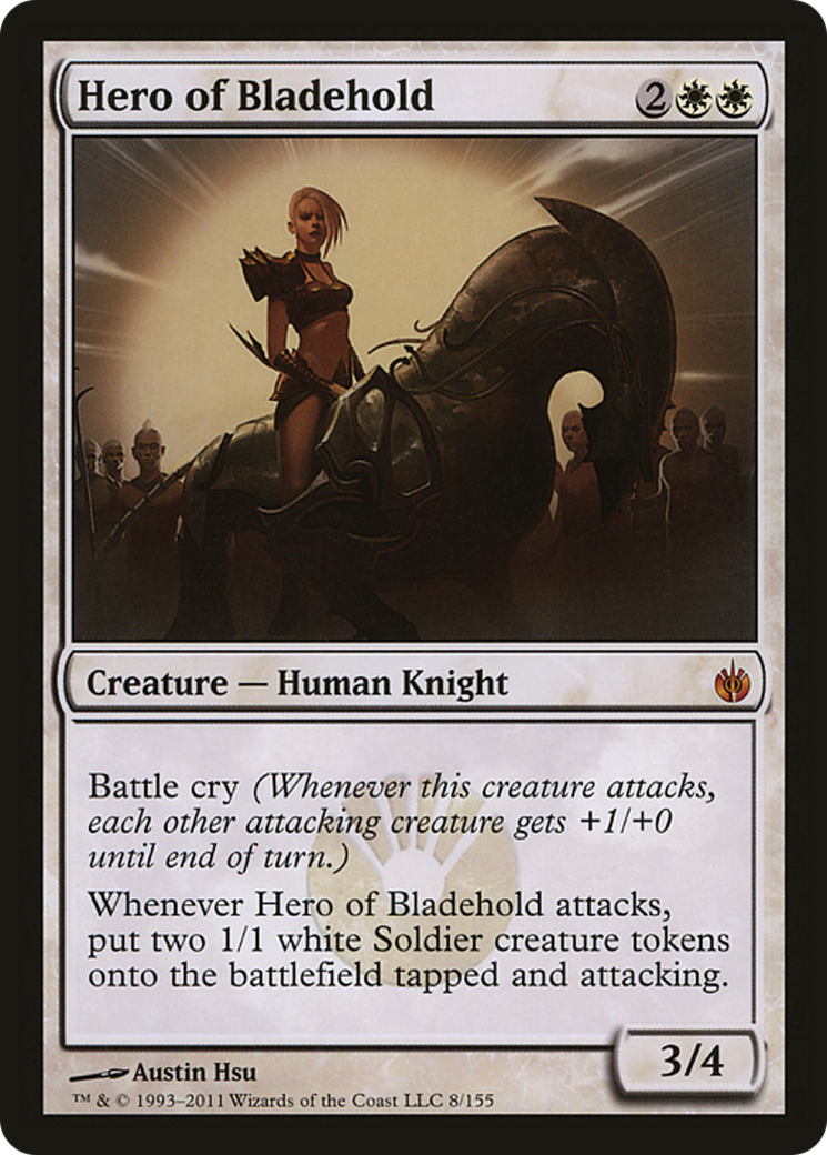 Hero of Bladehold (Mirrodin Besieged) (Oversized) [Oversize Cards] | Mindsight Gaming