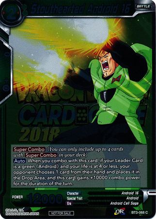 Stouthearted Android 16 (Metallic Foil) (Event Pack 2018) (BT3-068) [Promotion Cards] | Mindsight Gaming