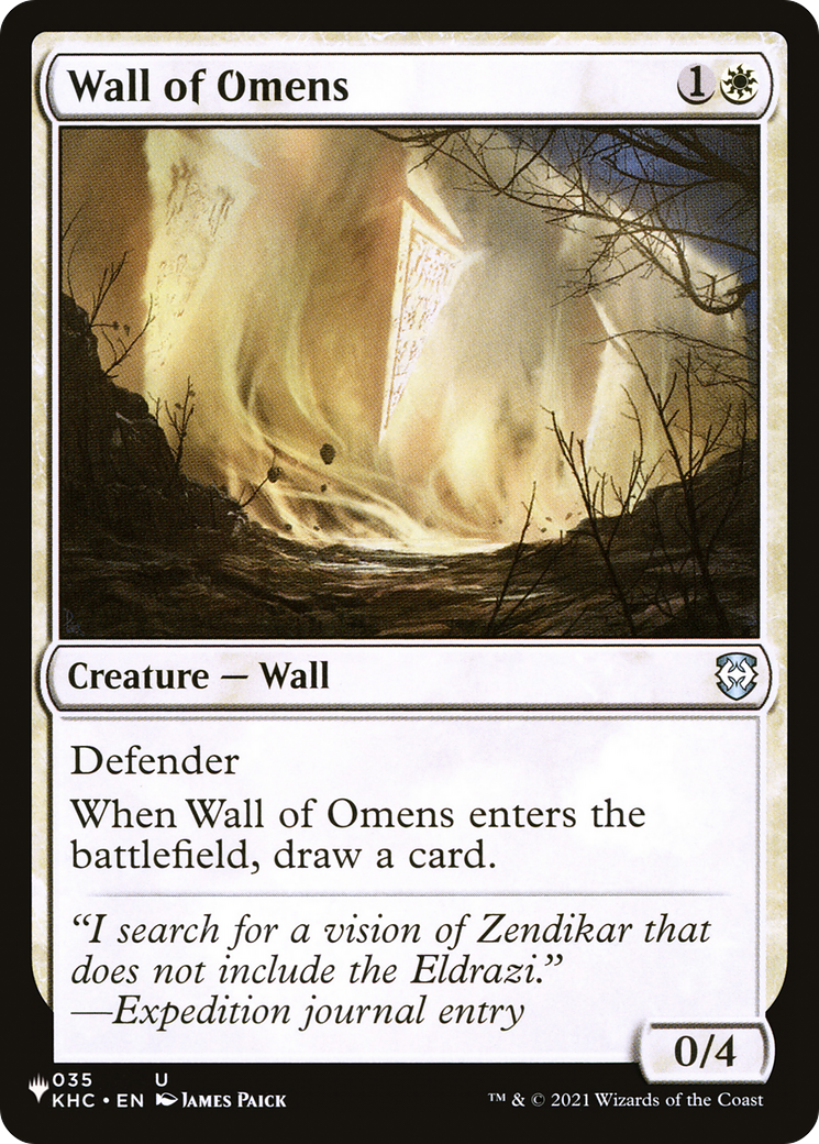 Wall of Omens (KHC) [The List] | Mindsight Gaming
