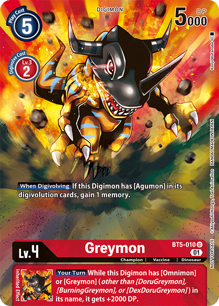 Greymon [BT5-010] (Premier Event) [Battle of Omni Promos] | Mindsight Gaming