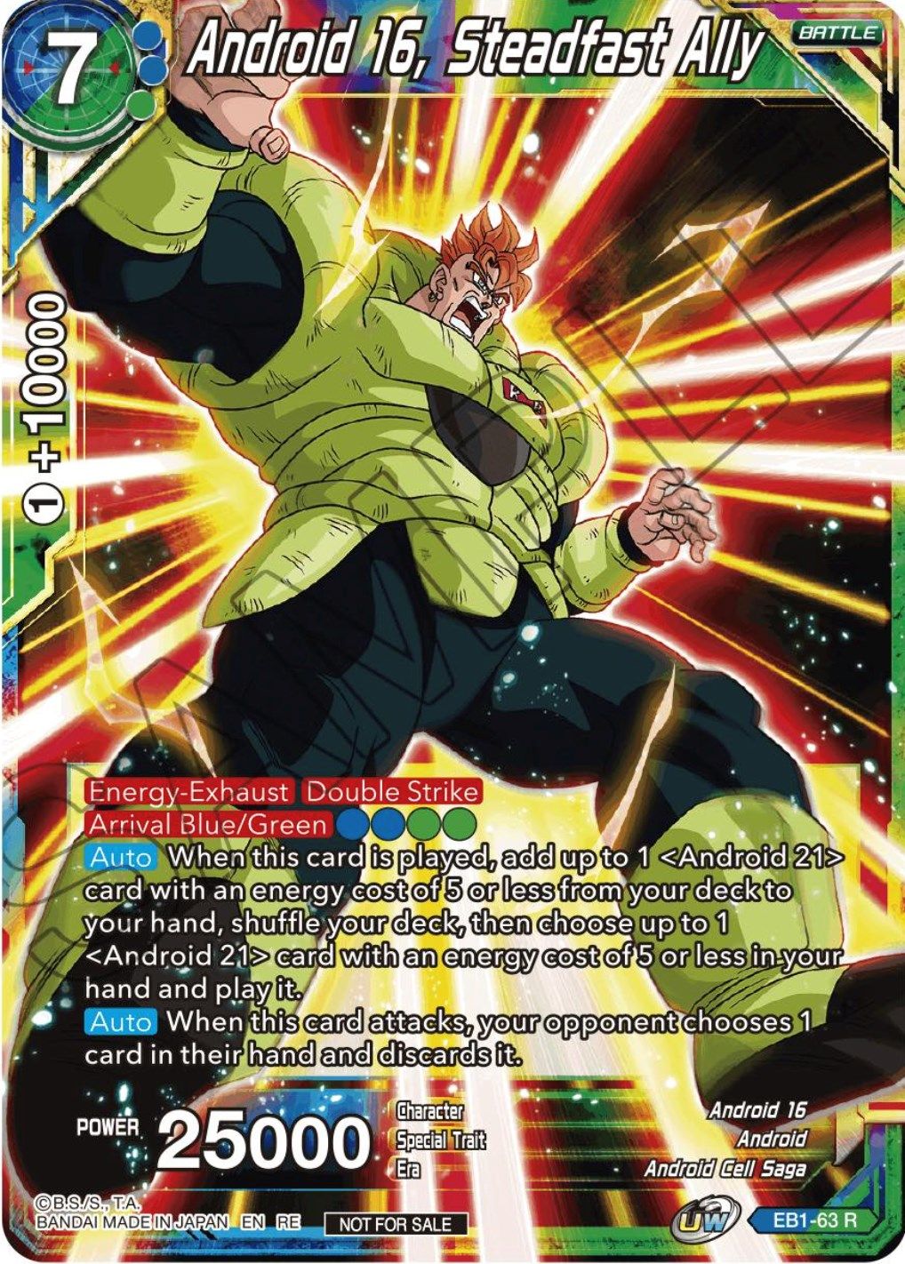 Android 16, Steadfast Ally (Championship Selection Pack 2023 Vol.1) (EB1-63) [Tournament Promotion Cards] | Mindsight Gaming