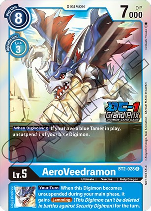 AeroVeedramon [BT2-028] (DC-1 Grand Prix) [Release Special Booster Promos] | Mindsight Gaming