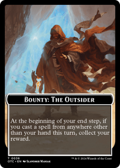 Bounty: The Outsider // Bounty Rules Double-Sided Token [Outlaws of Thunder Junction Commander Tokens] | Mindsight Gaming