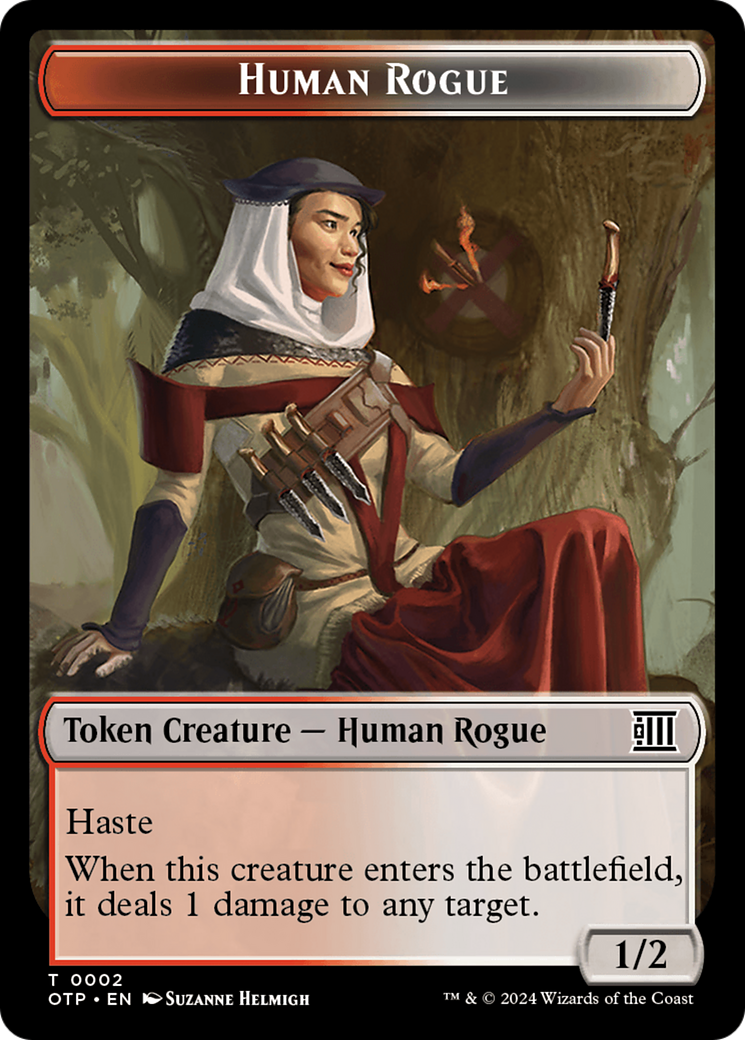 Human Rogue Token [Outlaws of Thunder Junction: Breaking News Tokens] | Mindsight Gaming
