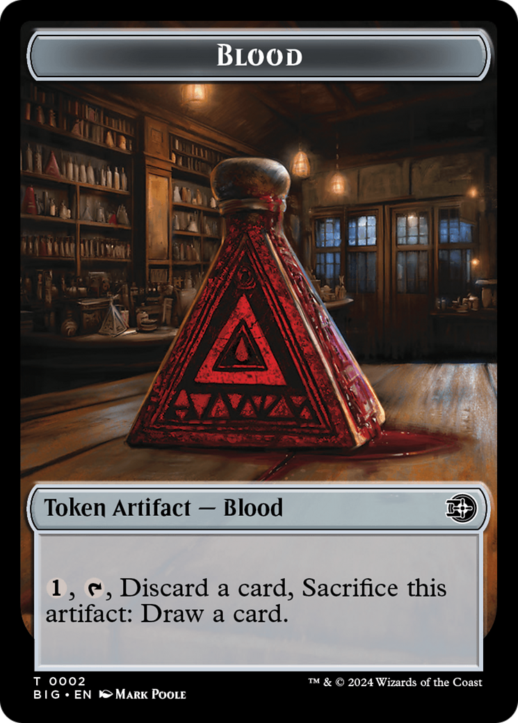 Blood // Plot Double-Sided Token [Outlaws of Thunder Junction: The Big Score Tokens] | Mindsight Gaming