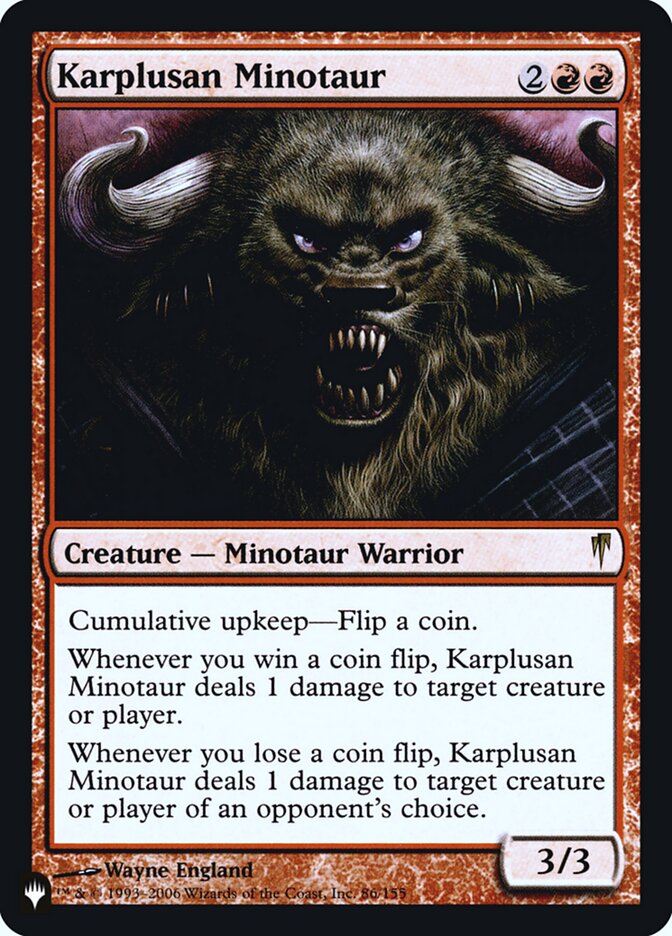 Karplusan Minotaur [Secret Lair: Heads I Win, Tails You Lose] | Mindsight Gaming
