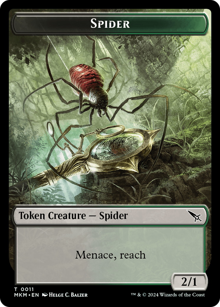 Thopter (0020) // Spider Double-Sided Token [Murders at Karlov Manor Tokens] | Mindsight Gaming