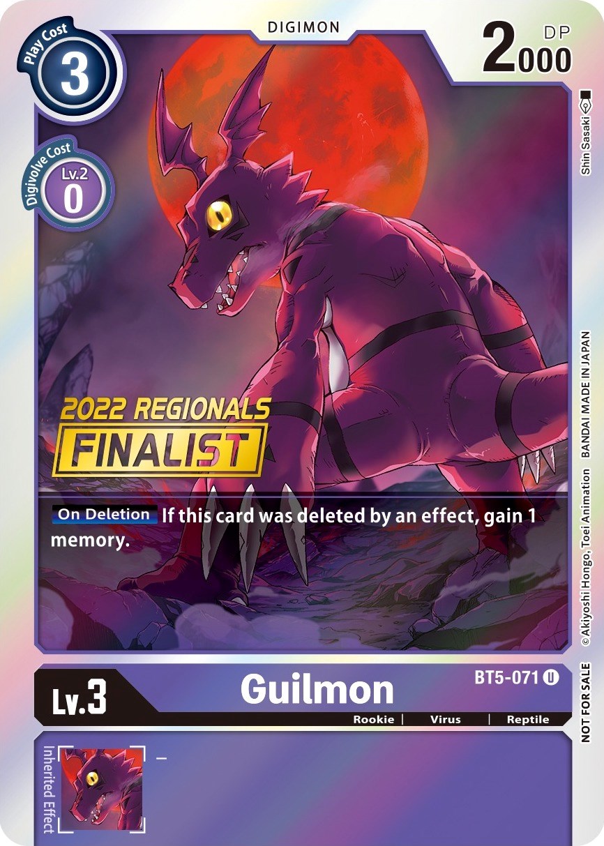 Guilmon [BT5-071] (2022 Championship Offline Regional) (Online Finalist) [Battle of Omni Promos] | Mindsight Gaming