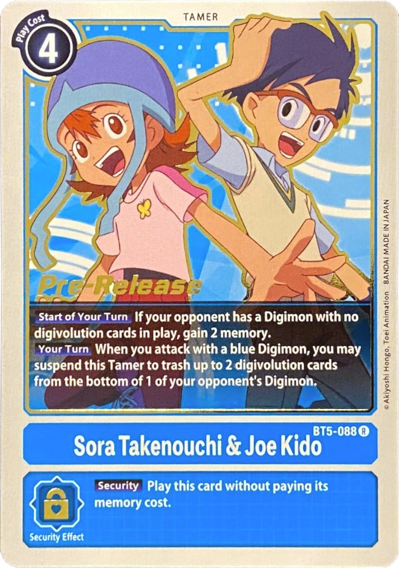 Sora Takenouchi & Joe Kido [BT5-088] [Battle of Omni Pre-Release Promos] | Mindsight Gaming