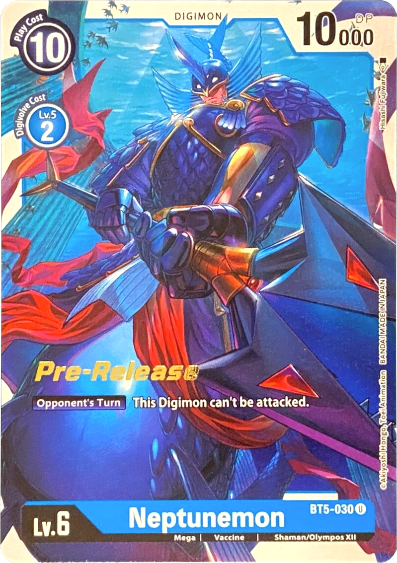 Neptunemon [BT5-030] [Battle of Omni Pre-Release Promos] | Mindsight Gaming