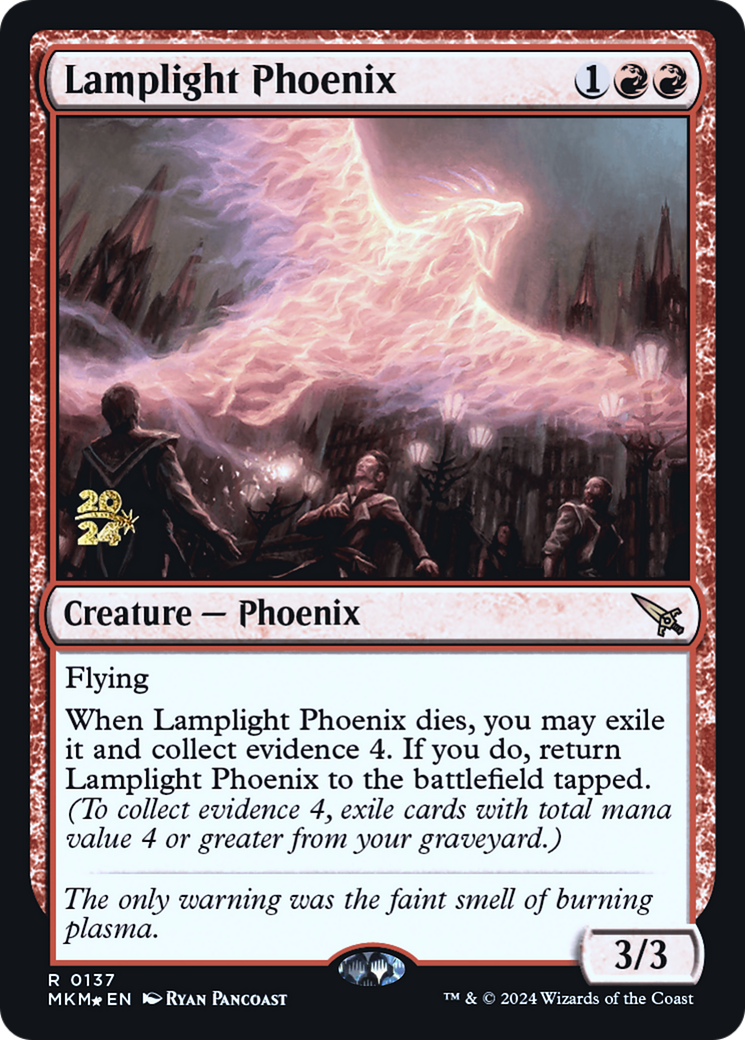Lamplight Phoenix [Murders at Karlov Manor Prerelease Promos] | Mindsight Gaming