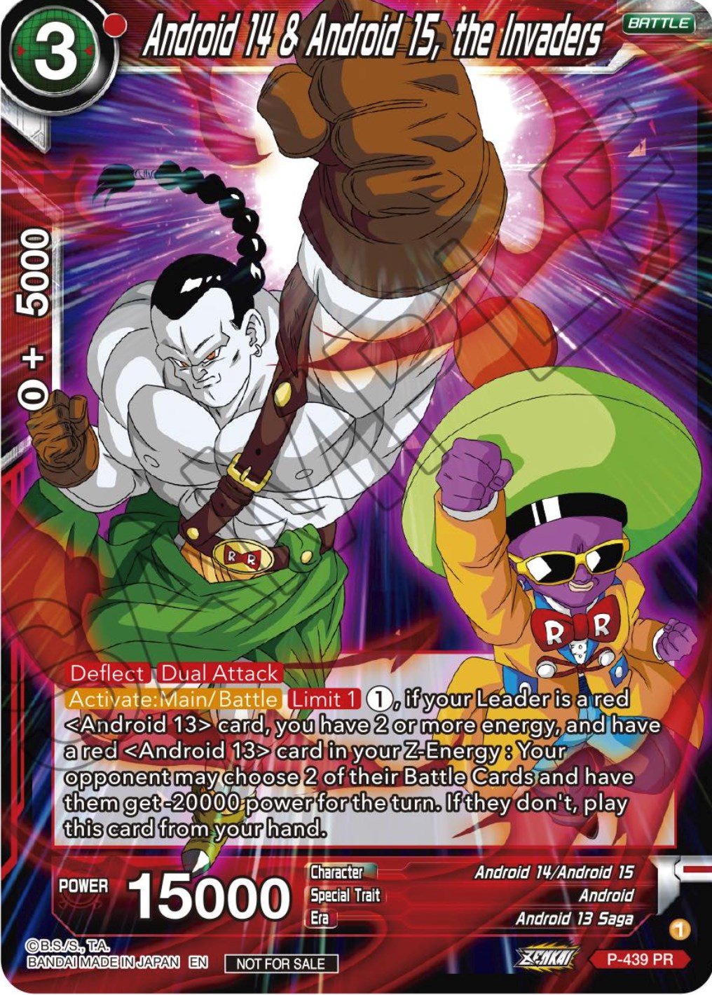 Android 14 & Android 15, the Invaders (Zenkai Series Tournament Pack Vol.2) (P-439) [Tournament Promotion Cards] | Mindsight Gaming