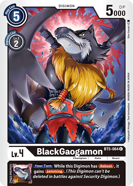 BlackGaogamon [BT5-064] [Battle of Omni] | Mindsight Gaming
