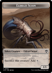 Eldrazi Scion // Treasure Double-Sided Token [Outlaws of Thunder Junction Commander Tokens] | Mindsight Gaming