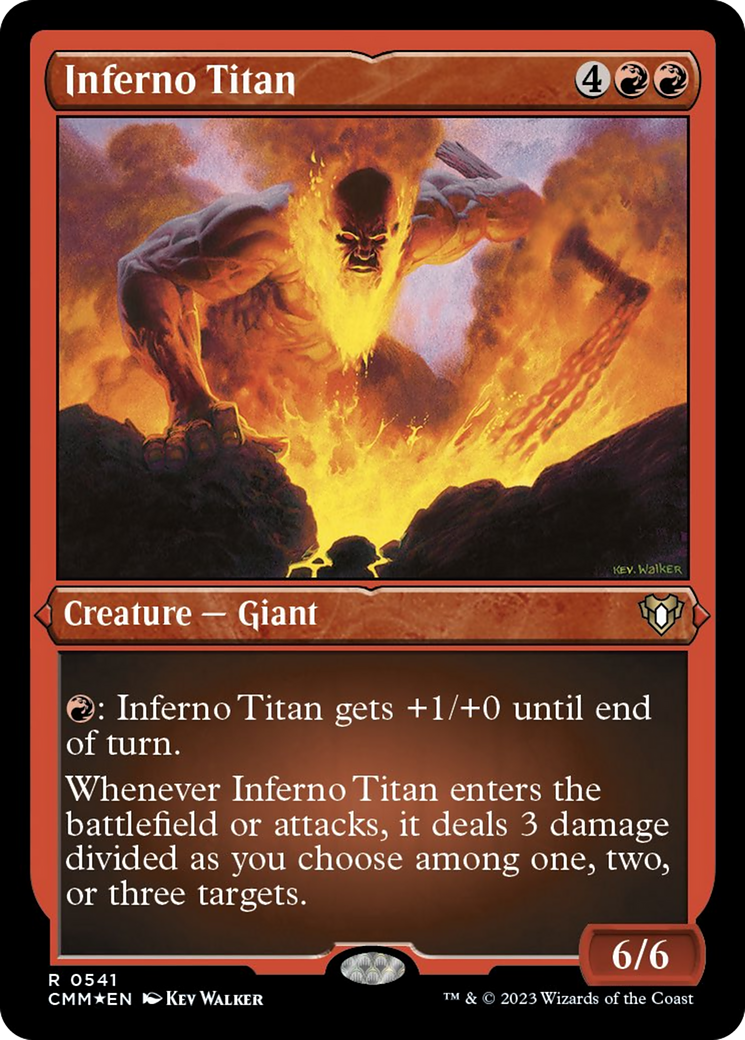 Inferno Titan (Foil Etched) [Commander Masters] | Mindsight Gaming