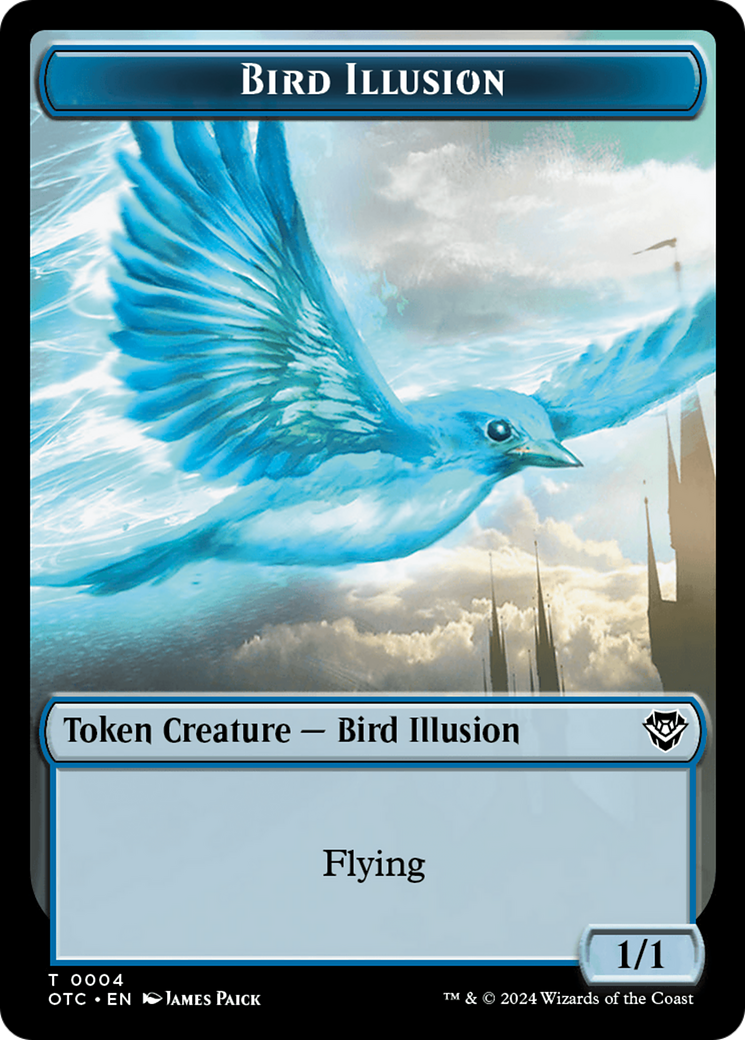 Bird Illusion // Elemental (0014) Double-Sided Token [Outlaws of Thunder Junction Commander Tokens] | Mindsight Gaming
