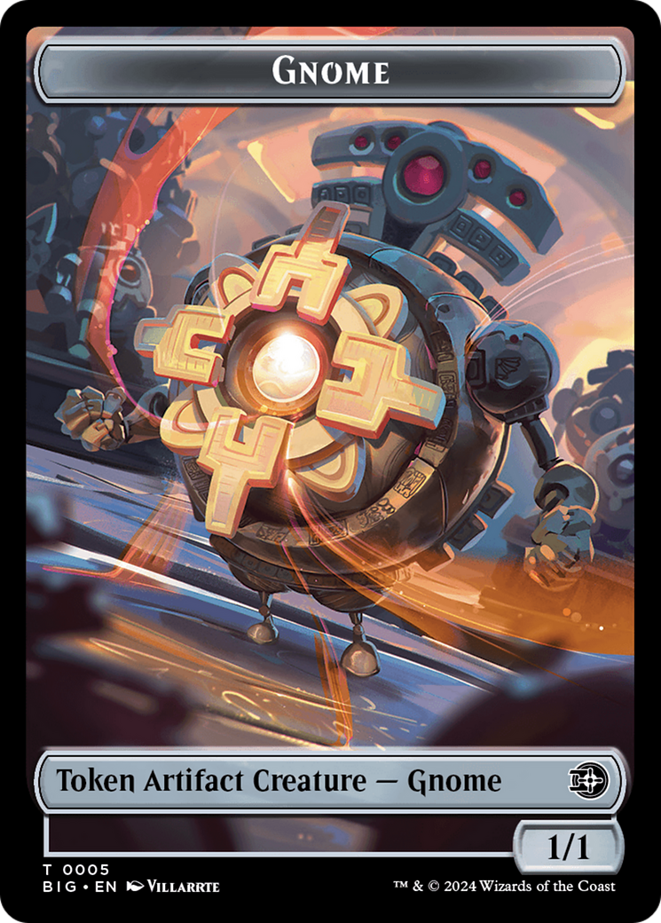 Treasure // Gnome Double-Sided Token [Outlaws of Thunder Junction Tokens] | Mindsight Gaming